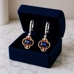 золотые серьги с драгоценными камнями 17072885